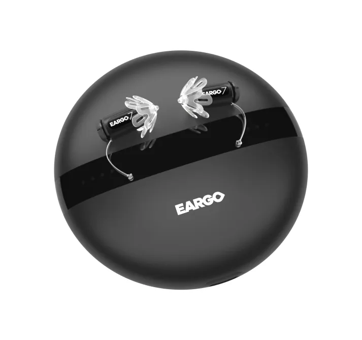 Siemens EARGO 7 linkes Ohr + rechtes Ohr [20-60 dB], Nutzungsdauer: 20 Stunden, IPX7 wasserdicht, selbstreinigendes Ladeetui.